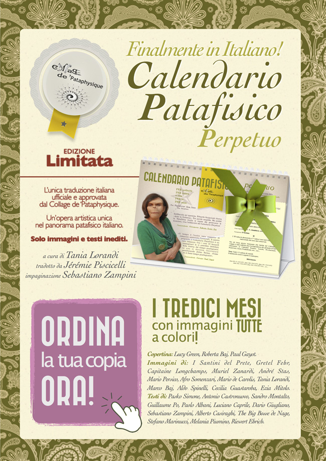 Finalmente in Italiano, il Calendario Patafisico Perpetuo!